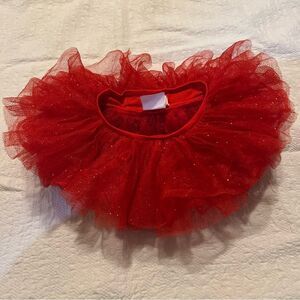Red Sparkly Tutu Skirt For Girls 0-12 months Holiday Christmas Valentines Day